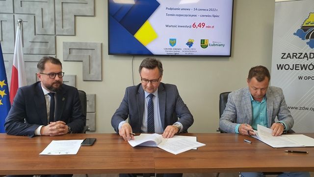 Umowa dotycząca przebudowy mostu w Łubnianach