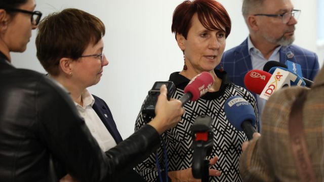 Konferencja prasowa w szpitalu