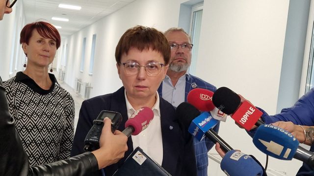 Konferencja prasowa w szpitalu